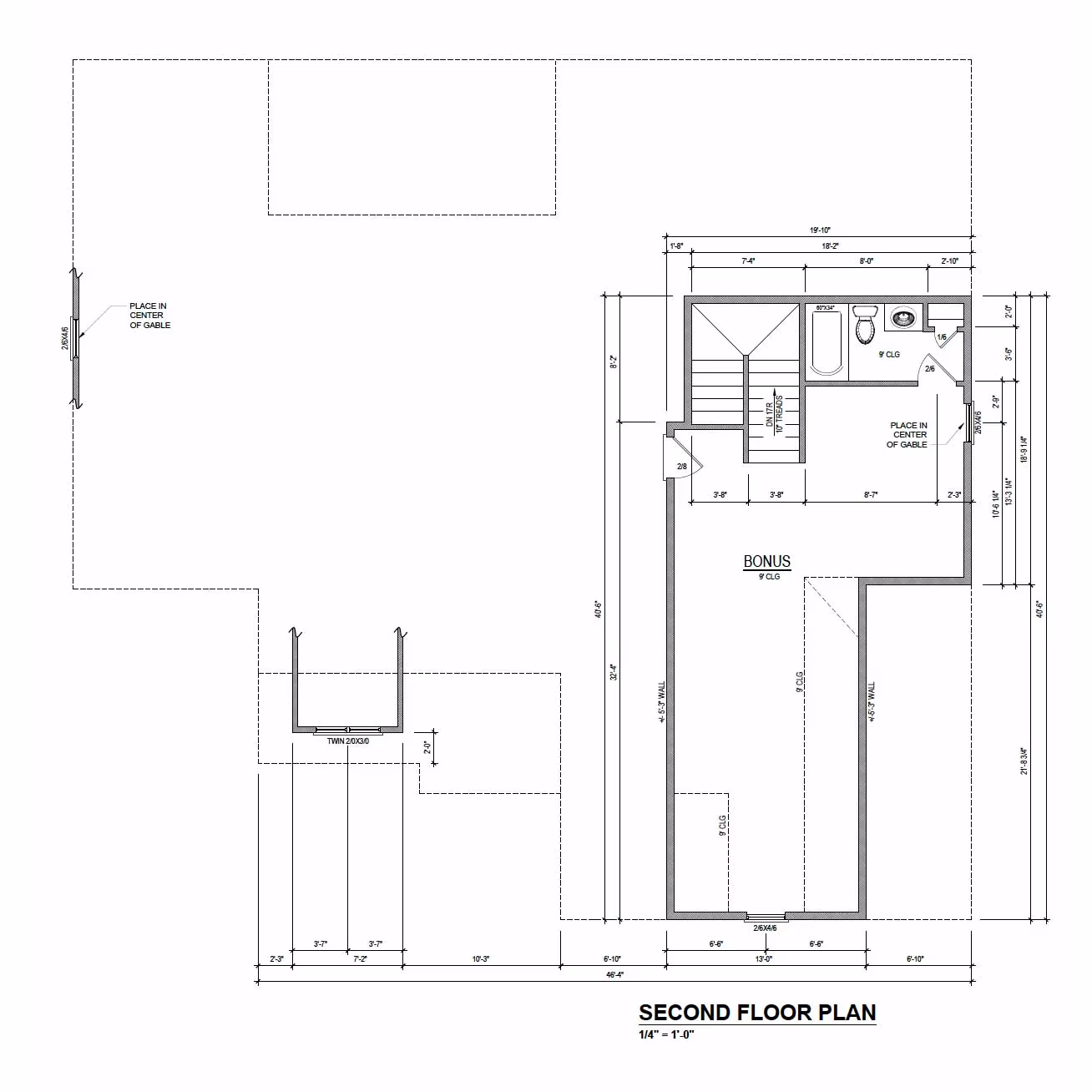 The Fox Hollow Plan Second Floor